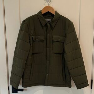 J. Crew Men's Olive Green Puffer Shirt Jacket